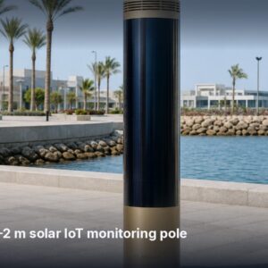 Sentinel Solar IoT Monitoring Pole 1.5–2 m – Air Quality & Asset Monitoring, 4.0-Day Autonomy